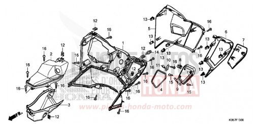 COUVERCLE INTERNE WW125EX2F de 2015